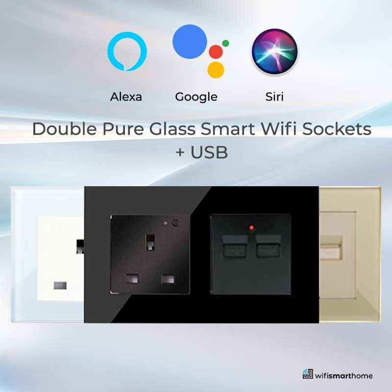 Smart socket with USB fast charge Wifi UK