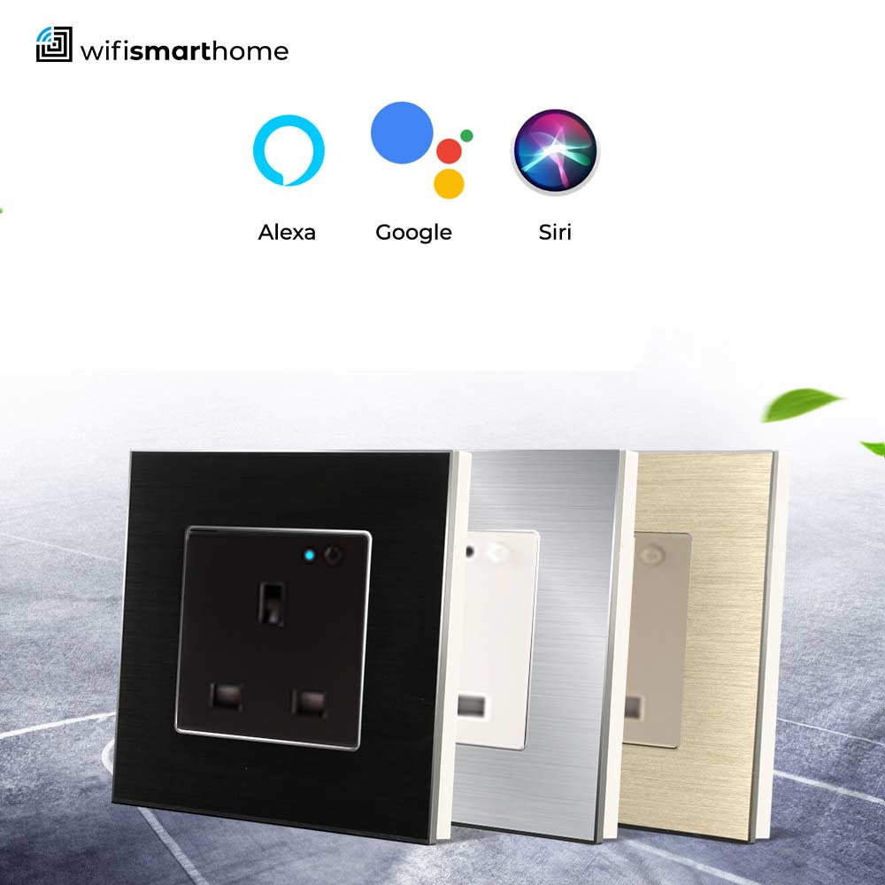 1 gang wifi sockets for Smart Home - BS-1363-2 compliant