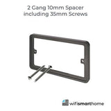 WiFi Smart Switch Black Double Spacer Plate