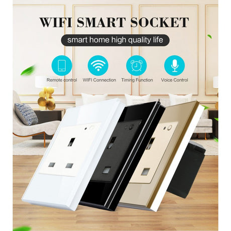 pure Glass Wifi Smart Sockets- 13amp - BS1363